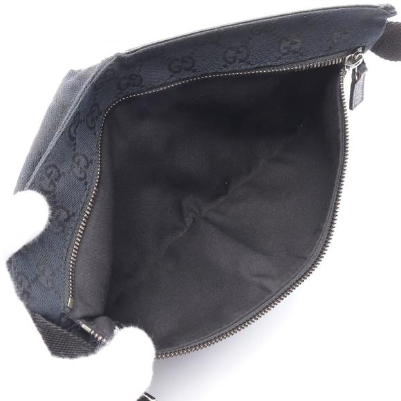 Gucci Bag GG Black Leather Body Canvas Waist - Picture 4 of 7